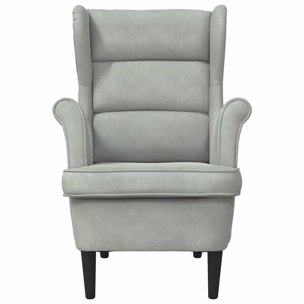 vidaXL Armchair Light Grey Velvet