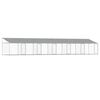 vidaXL Dog Cage with Roof and Doors Grey 12x2x2 m Galvanised Steel