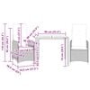 vidaXL 9 Piece Garden Bistro Set with Cushions Grey Poly Rattan