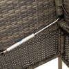 vidaXL Garden Bench with Cushions Grey Poly Rattan