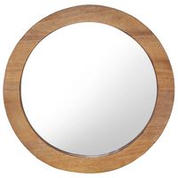 vidaXL Wall Mirror 60 cm Teak Round