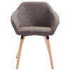 vidaXL Dining Chairs 6 pcs Taupe Fabric