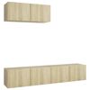 vidaXL TV Cabinets 3 pcs Sonoma Oak Engineered Wood