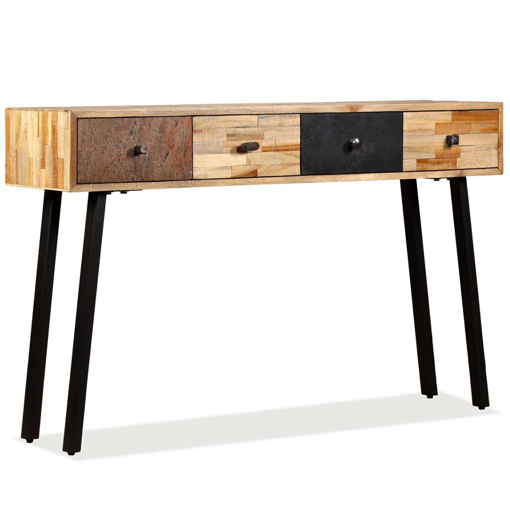 vidaXL Console Table Solid Reclaimed Teak 120x30x76 cm