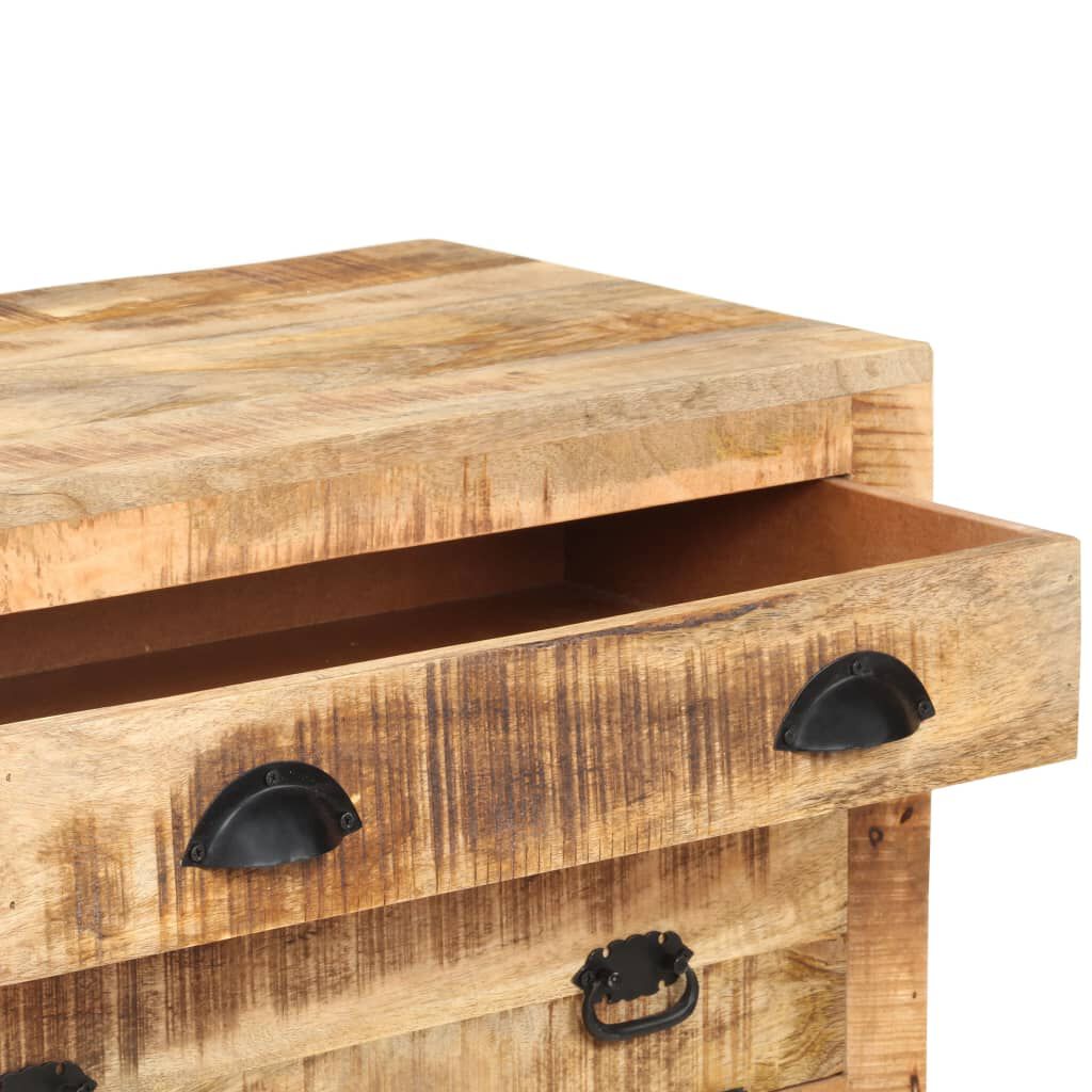 vidaXL Side Cabinet with Wheel 70x40x75 cm Solid Mango Wood