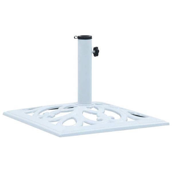 vidaXL Umbrella Base White 12 kg 49 cm Cast Iron
