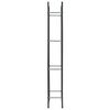vidaXL Firewood Rack Black 50x20x150 cm Steel
