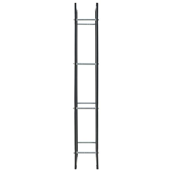 vidaXL Firewood Rack Black 50x20x150 cm Steel