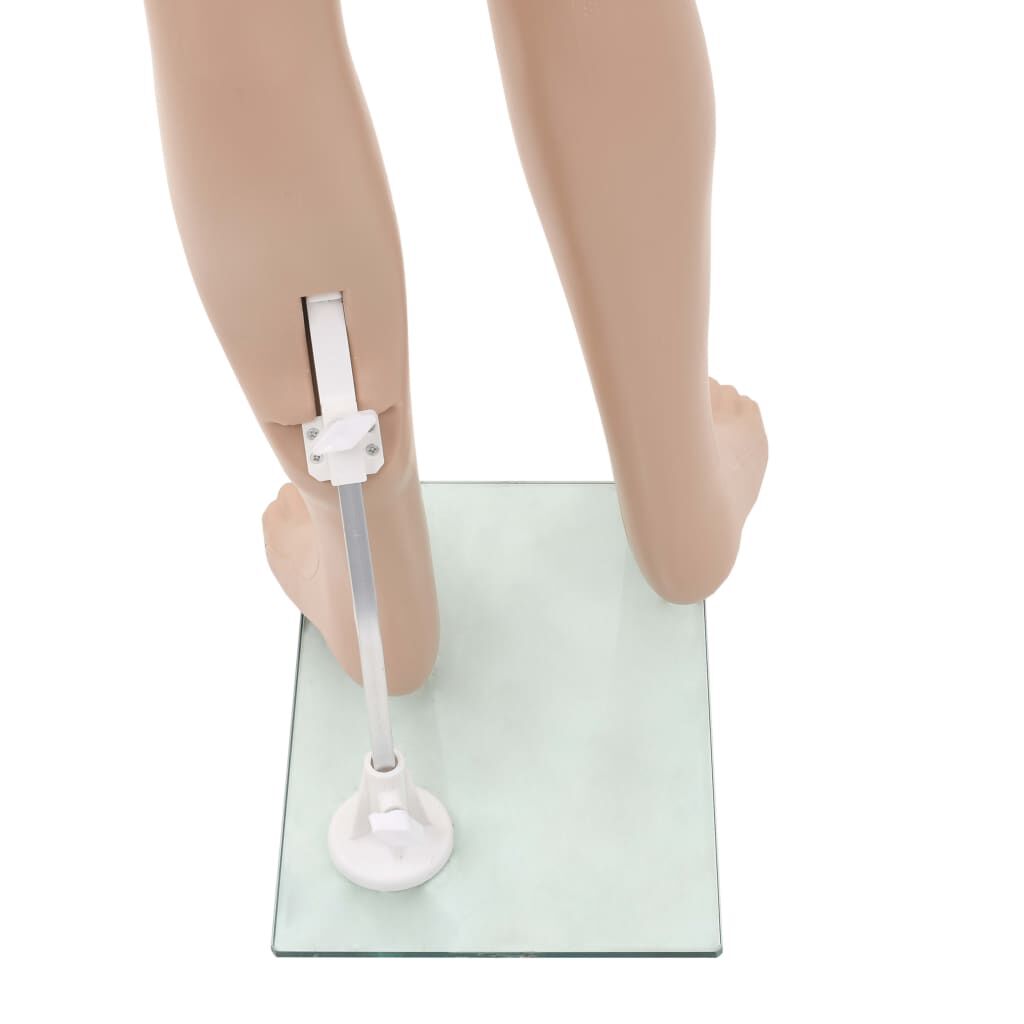vidaXL Full Body Child Mannequin with Glass Base Beige 140 cm
