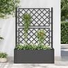 vidaXL Garden Raised Bed with Trellis and Self Watering System Anthracite