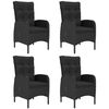 vidaXL 5 Piece Garden Dining Set Black