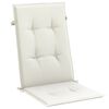 vidaXL Highback Chair Cushions 2 pcs Melange Cream 120x50x4 cm Fabric