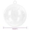 vidaXL Christmas Bauble Set 25 pcs Transparent &Oslash; 8 cm Plastic