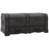 vidaXL Treasure Chest Wood Black 90x51x42 cm