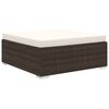 vidaXL 11 Piece Garden Lounge Set with Cushions Poly Rattan Brown