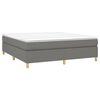 vidaXL Box Spring Bed Frame Dark Grey 183x213 cm Fabric