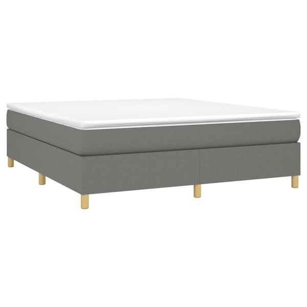 vidaXL Bed Frame without Mattress Dark Grey 183x213 cm Fabric
