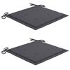 vidaXL Garden Chairs 2 pcs with Anthracite Cushions Solid Teak Wood