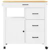 vidaXL Kitchen Trolley MONZA 84x40x90 cm Solid Wood Pine