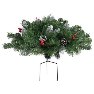 vidaXL Artificial Pathway Pre-lit Christmas Tree Green 40 cm PVC