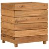 vidaXL Raised Bed 50x40x55 cm Recycled Teak Wood and Steel