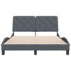 vidaXL Bed Frame without Mattress Dark Grey 137x190 cm Velvet