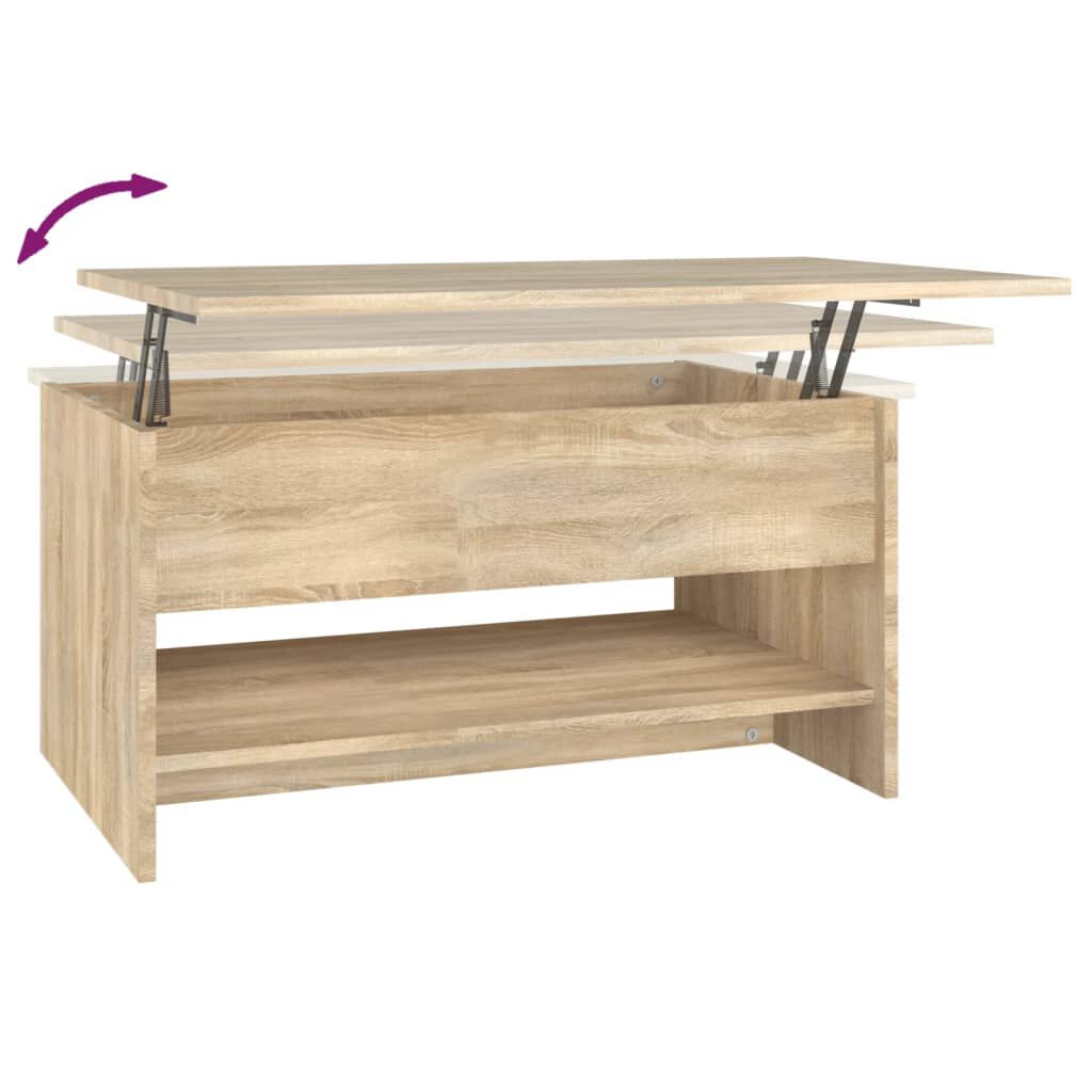 vidaXL Coffee Table Sonoma Oak 80x50x40 cm Engineered Wood