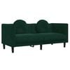 vidaXL Sofa with Cushions 2-Seater Dark Green Velvet