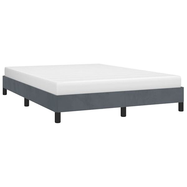 vidaXL Bed Frame without Mattress Dark Grey 137x187 cm Double Velvet