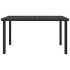 vidaXL Garden Table Black 140x90x74 cm Aluminium and WPC