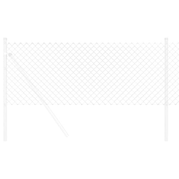 vidaXL Chain Link Fence Silver 25 x 0.6 m Galvanised Steel