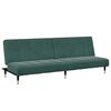 vidaXL 2-Seater Sofa Bed with Footstool Dark Green Velvet