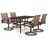 vidaXL 5 Piece Garden Dining Set Textilene and Steel