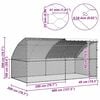 vidaXL Chicken Cage Silver 400 x 200 x 198.5 cm Galvanised steel