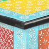 vidaXL Hand Painted Console Table 80x35x75 cm Solid Mango Wood