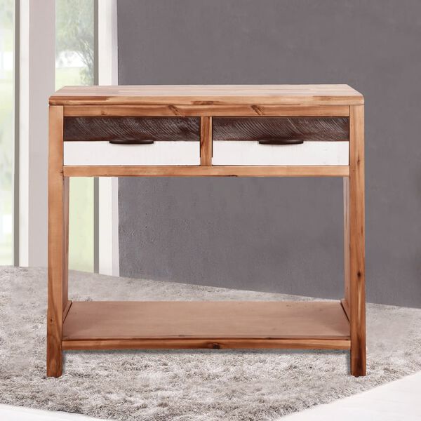 vidaXL Console Table Solid Acacia Wood 86x30x75 cm