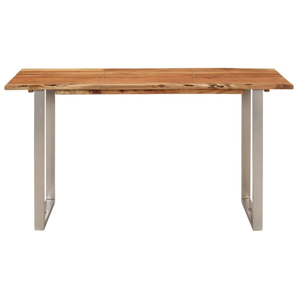 vidaXL Dining Table 140x70x76 cm Solid Acacia Wood