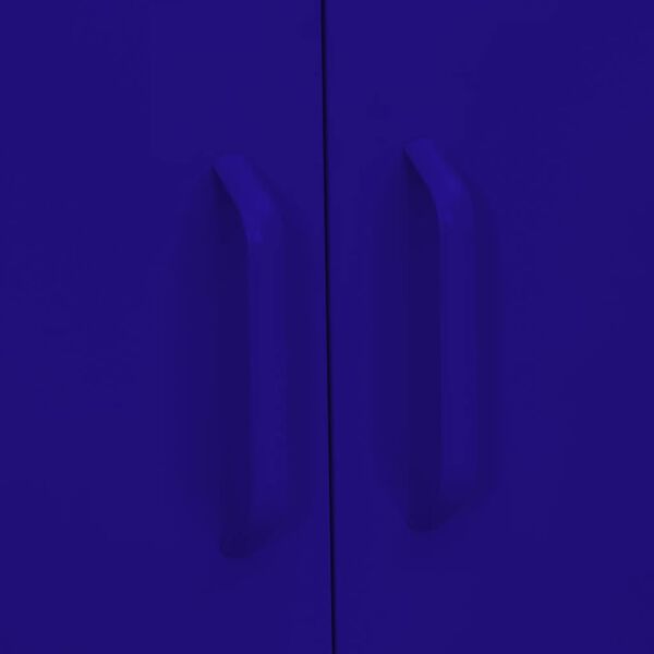 vidaXL Storage Cabinet Navy Blue 80x35x101.5 cm Steel