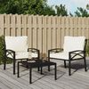 vidaXL Garden Chairs with Sand Cushions 2 pcs 68x76x79 cm Steel