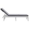vidaXL Sun Lounger with Cushion White 186x60x29 cm PP