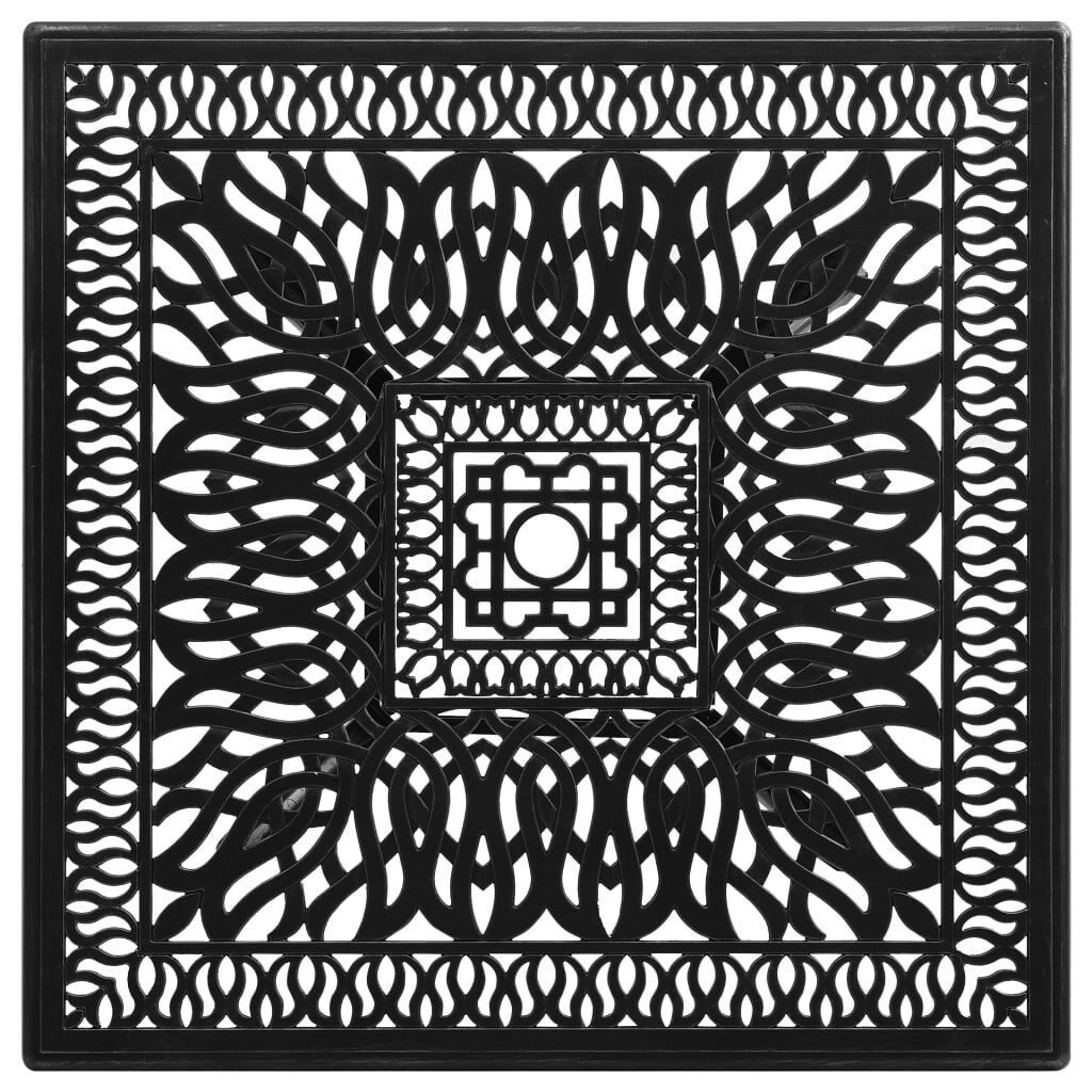 vidaXL Garden Table Black 90x90x73 cm Cast Aluminium