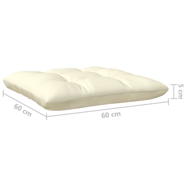 vidaXL Garden Corner Sofa with Cream Cushions Solid Pinewood
