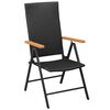 vidaXL Stackable Garden Chairs 2 pcs Poly Rattan Black
