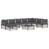 vidaXL 9 Piece Garden Lounge Set with Cushions Anthracite Poly Rattan