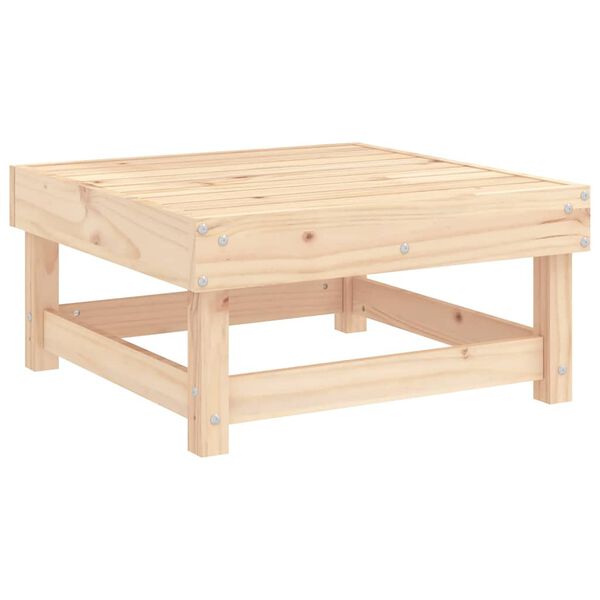 vidaXL Garden Footstools with Cushions 2pcs Solid Wood Pine