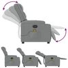 vidaXL Massage Recliner Chair Light Grey Fabric