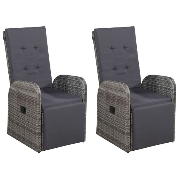 vidaXL 5 Piece Garden Dining Set Grey