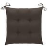vidaXL Stackable Garden Chairs with Cushions 4 pcs Solid Teak Wood