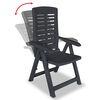 vidaXL 3 Piece Bistro Set Plastic Anthracite