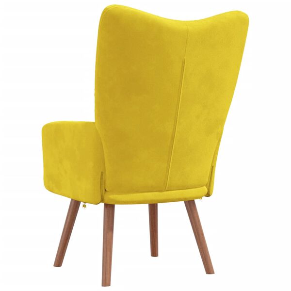 vidaXL Relaxing Chair Mustard Yellow Velvet
